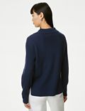 Merino Wool with Cashmere Collared Jumper