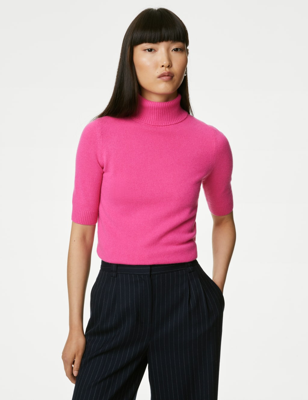 Pure Cashmere Roll Neck Knitted Top image 4