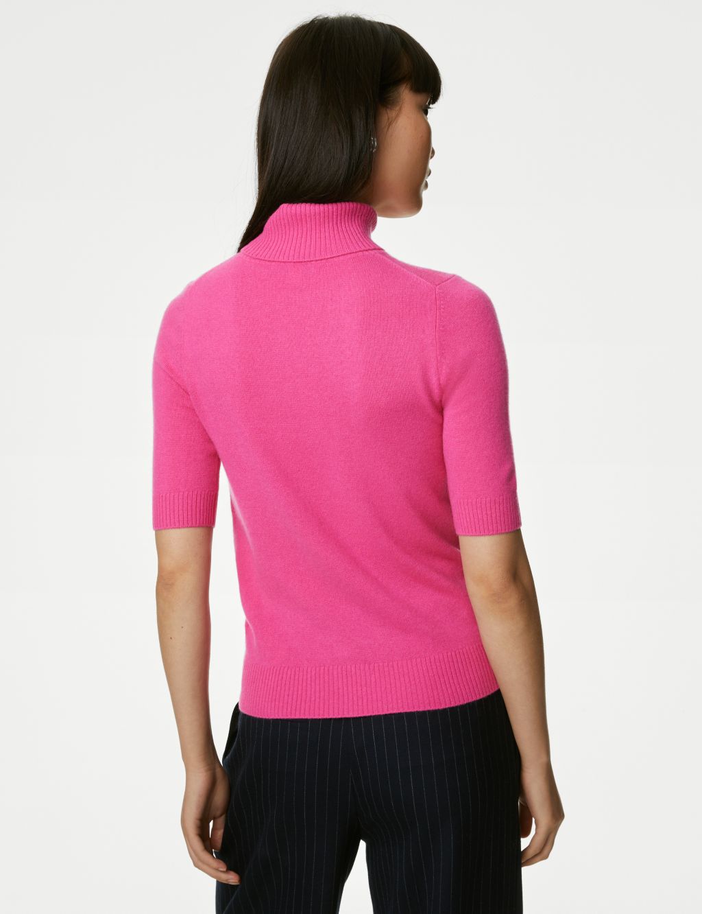 Pure Cashmere Roll Neck Knitted Top image 5