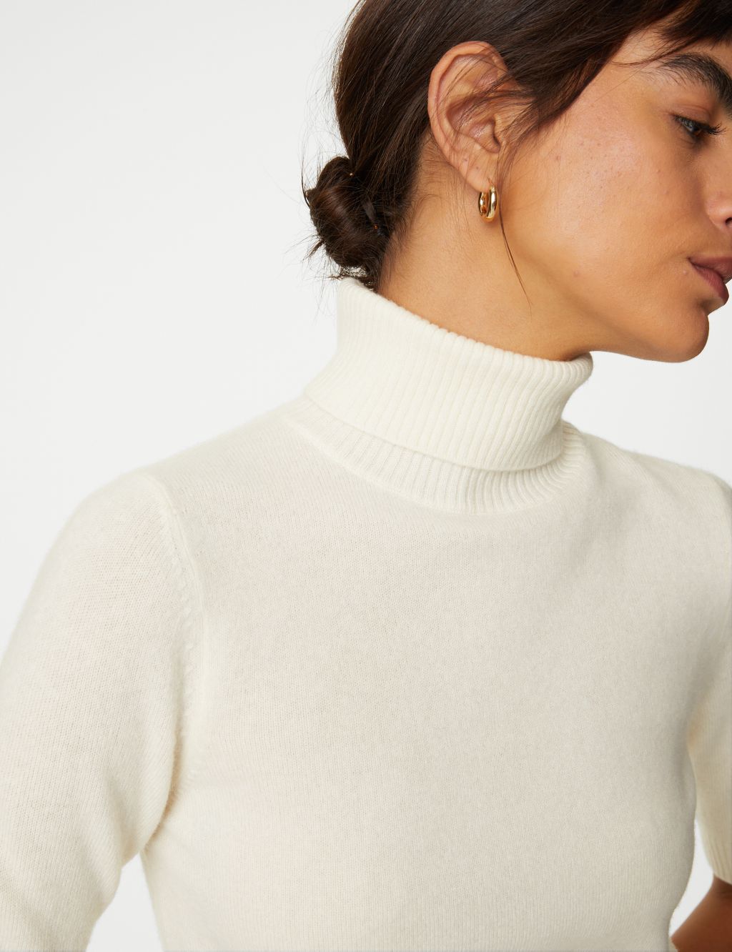 Pure Cashmere Roll Neck Knitted Top image 4