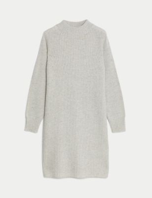 Merino Wool Rich Knitted Dress with Cashmere