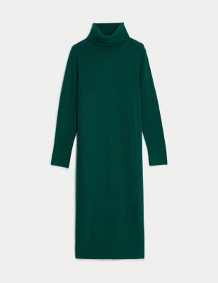 Merino Wool Rich Knitted Dress with Cashmere