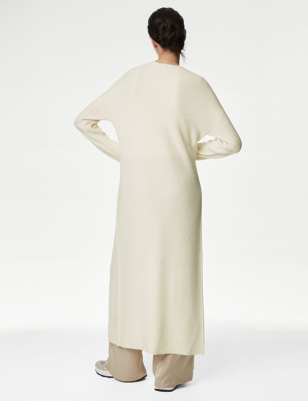 Merino Wool With Cashmere Longline Cardigan image 5