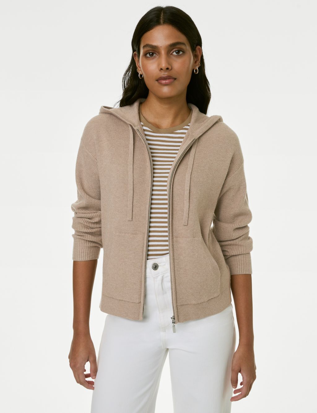 3Pcs Womens Fleece Fluffy Crop Top Vest Shorts Coat Cardigan Loungewear Set  S-XL