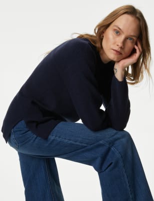 Soft Touch Ribbed Longline Jumper