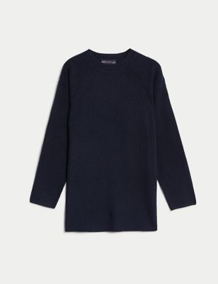 Soft Touch Ribbed Longline Jumper