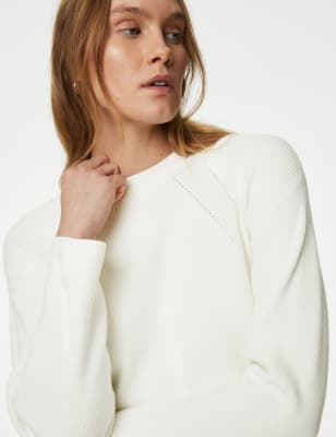 Soft Touch Ribbed Longline Jumper