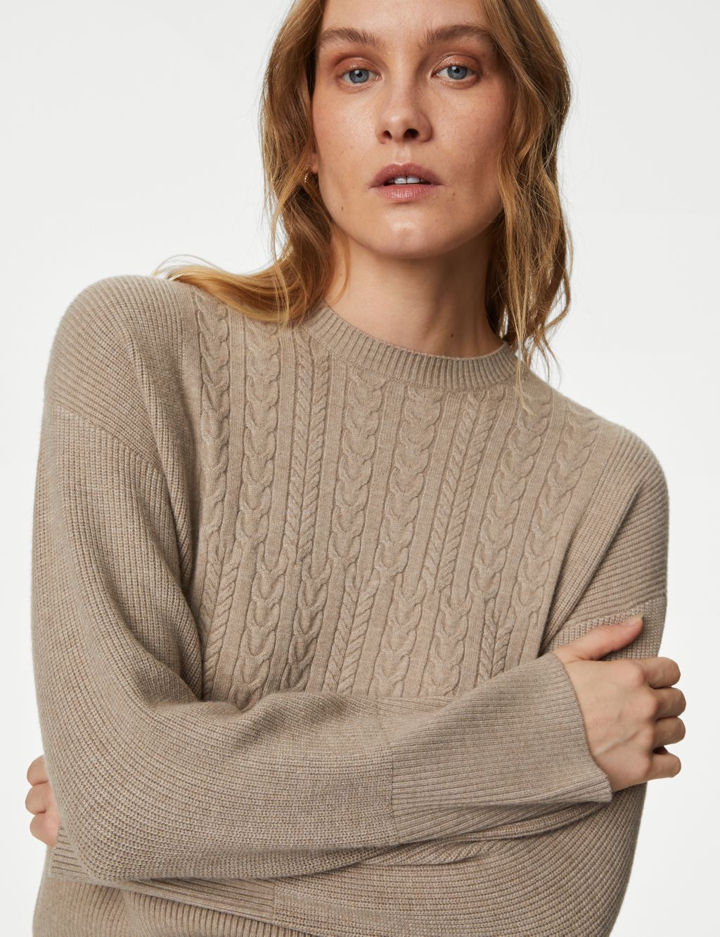Soft Touch Textured Crew Neck Jumper image 1