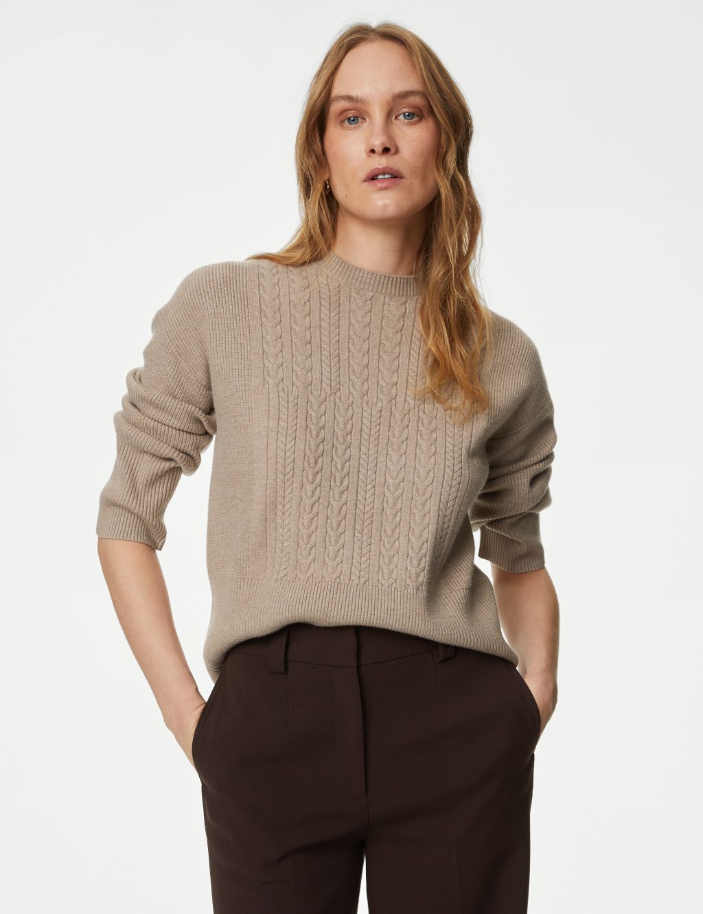 Soft Touch Textured Crew Neck Jumper image 4