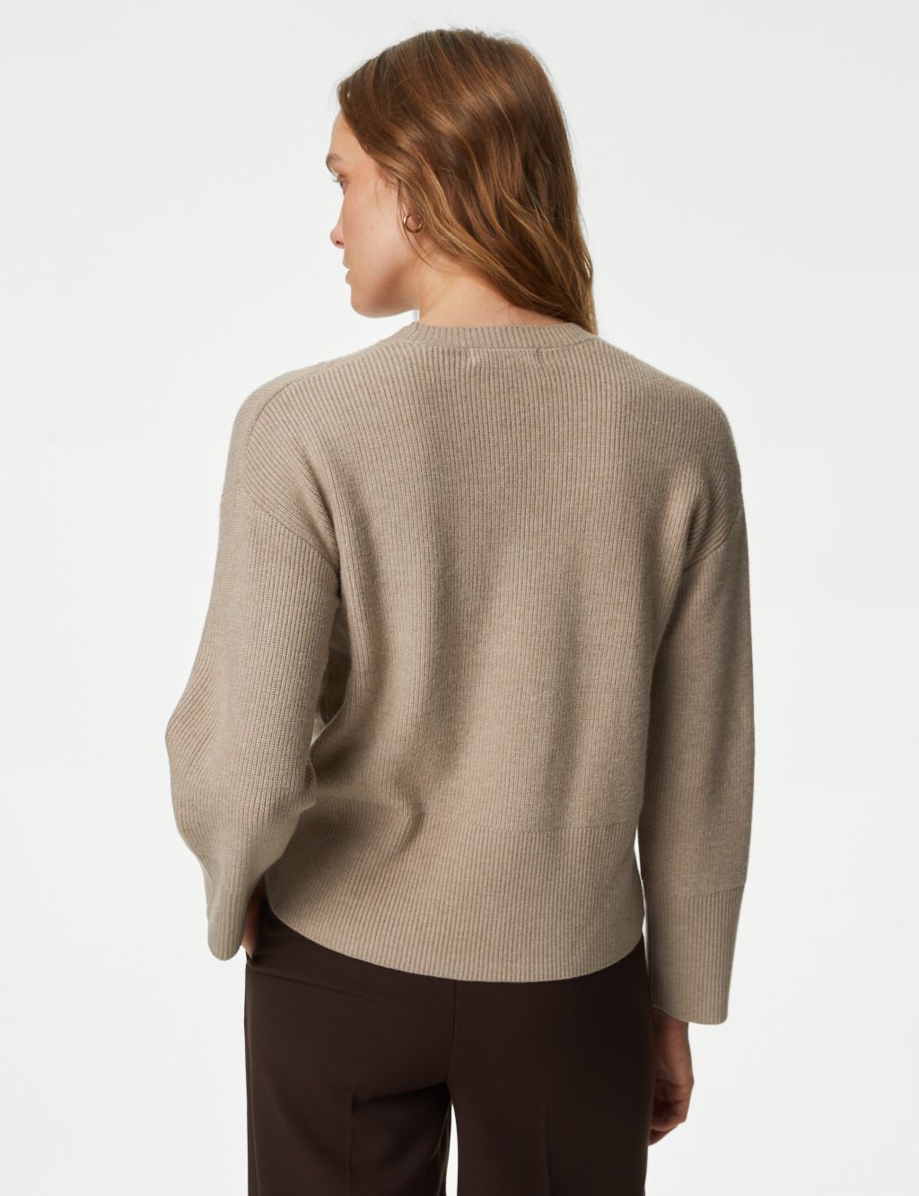 Soft Touch Textured Crew Neck Jumper image 5
