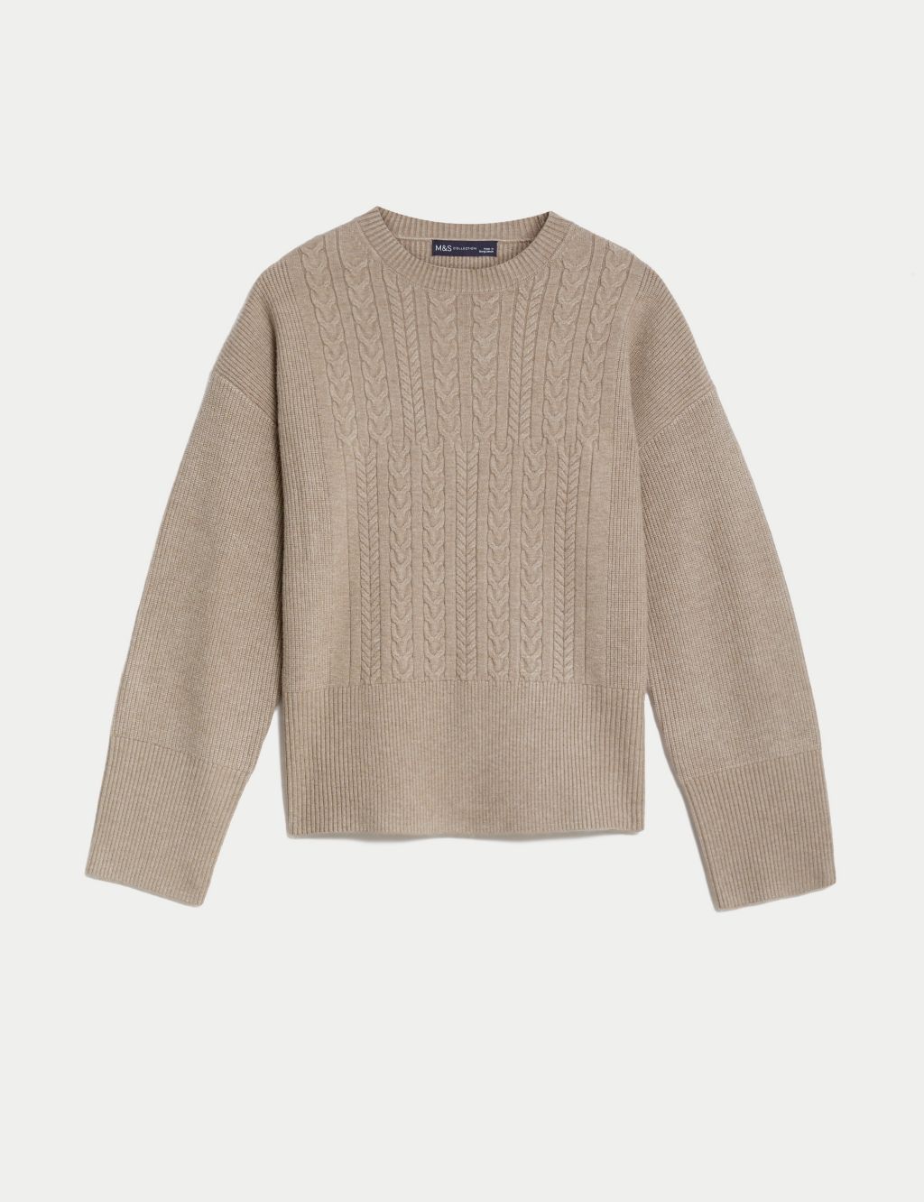 Soft Touch Textured Crew Neck Jumper image 2