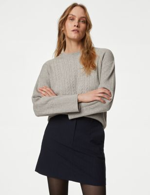 Soft Touch Textured Crew Neck Jumper - BE