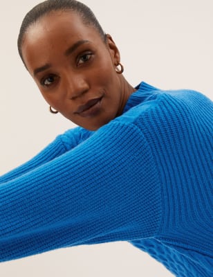 Weekday Knitted Jumper In Cobalt in Blue