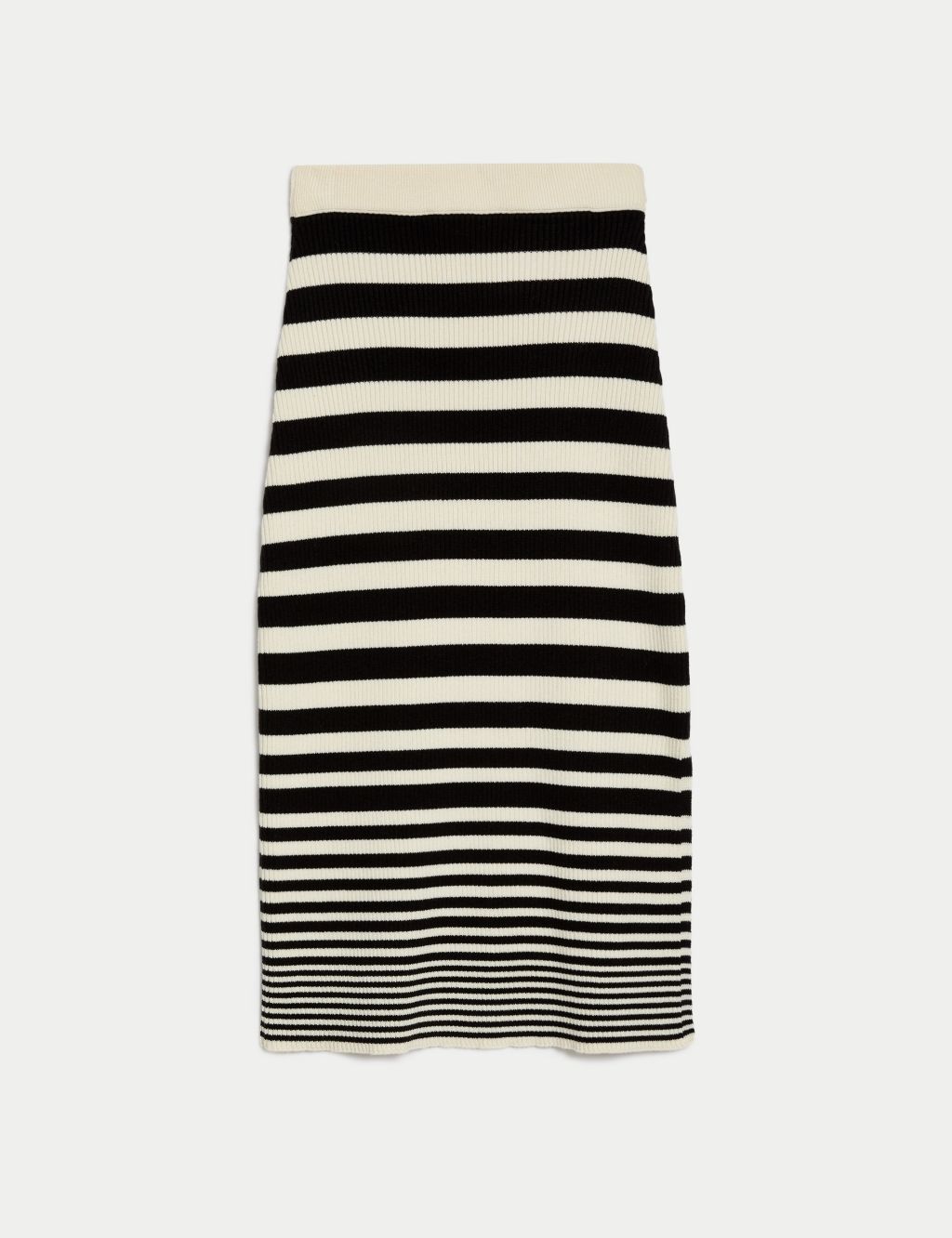 Soft Touch Striped Knitted Midi Skirt image 2