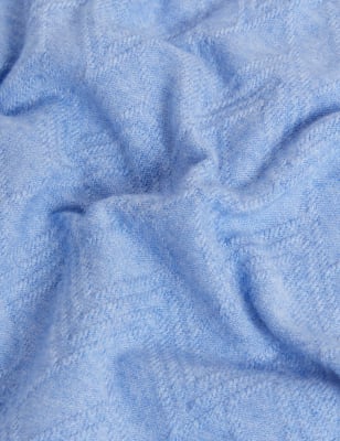 

Womens M&S Collection Soft Touch Textured V-Neck Knitted Top - Medium Blue, Medium Blue