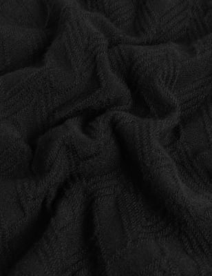 

Womens M&S Collection Weiche Strickjacke mit V-Ausschnitt und Strukturmuster - Black, Black