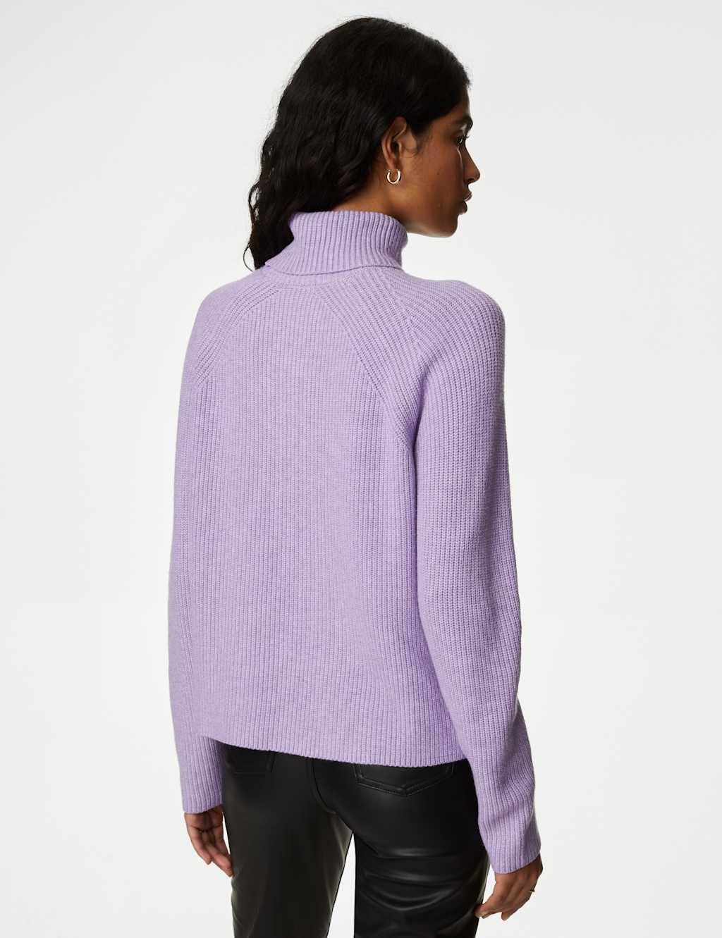 Soft Touch Ribbed Roll Neck Jumper image 4