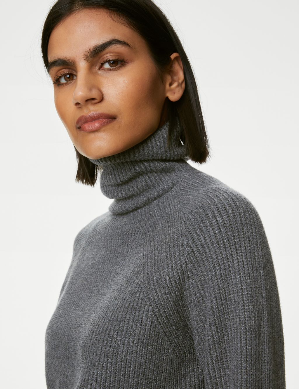 Soft Touch Ribbed Roll Neck Jumper image 4