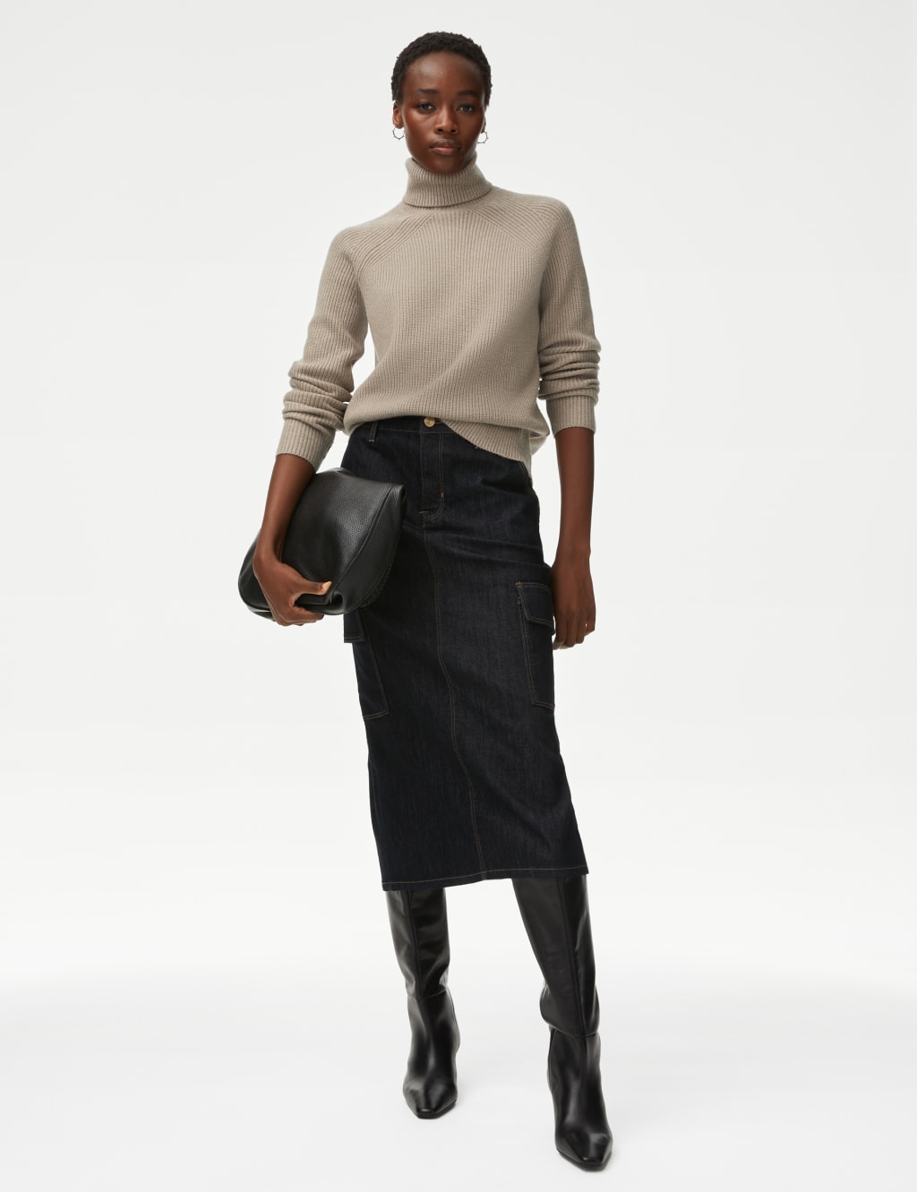 Marks and spencer black polo neck new arrivals
