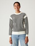 Soft Touch Striped Star Relaxed Jumper