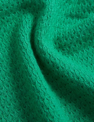 

Womens M&S Collection Bequemer, weicher Pullover mit Strukturmuster - Green, Green