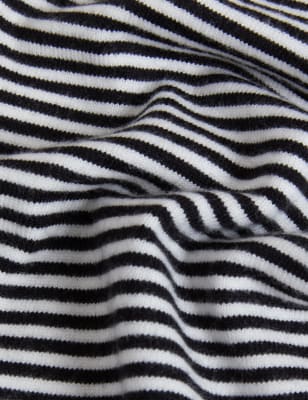 

Womens M&S Collection Weicher, bequemer Hoodie mit Streifenmuster - Black Mix, Black Mix