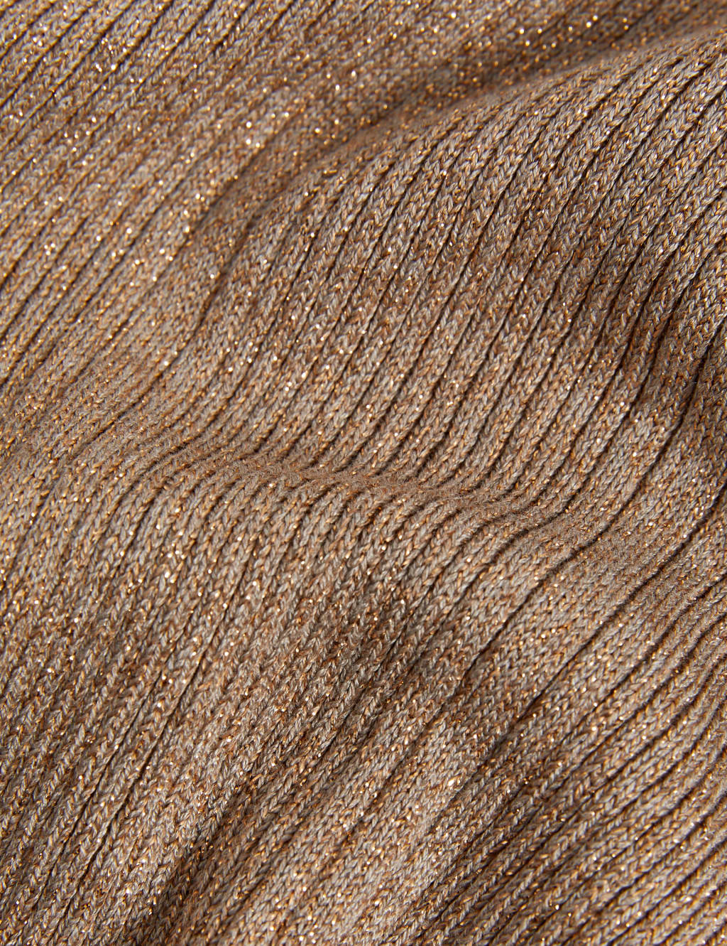 Sparkly Ribbed V-Neck Knitted Top image 6