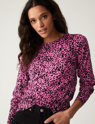 Printed Crew Neck Jumper - TW