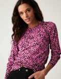 Printed Crew Neck Jumper