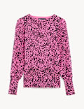 Printed Crew Neck Jumper
