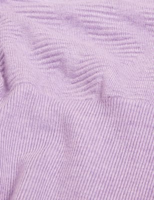 

M&S Collection Jersey de manga blusón con escote cerrado texturizadoWomens - Dusted Lilac, Dusted Lilac