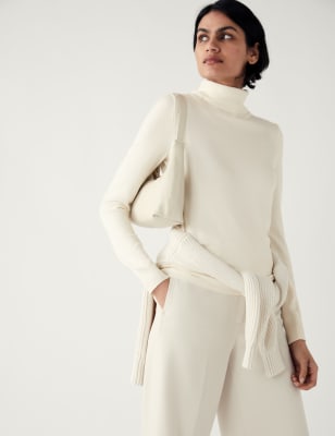 

Womens M&S Collection Roll Neck Jumper - Ivory, Ivory