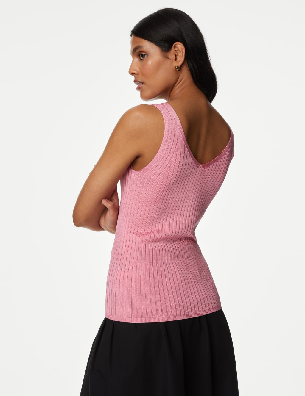 Ribbed V-Neck Knitted Vest image 4