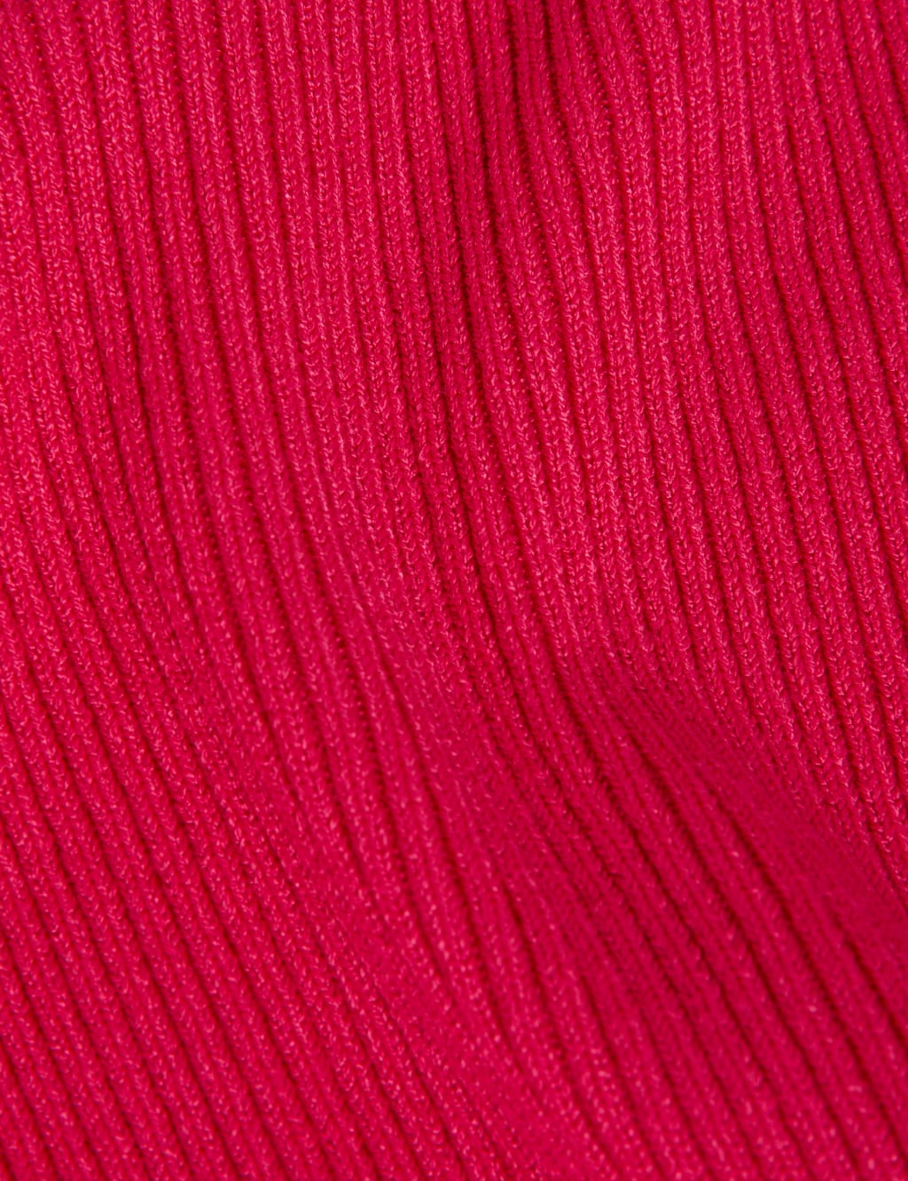 Ribbed V-Neck Scallop Edge Knitted Top image 5