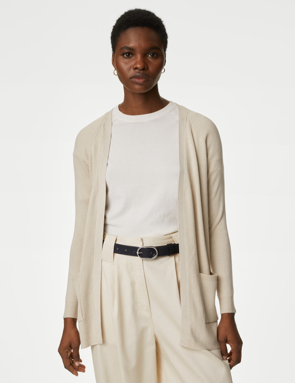 Ribbed Edge to Edge Longline Cardigan image 3