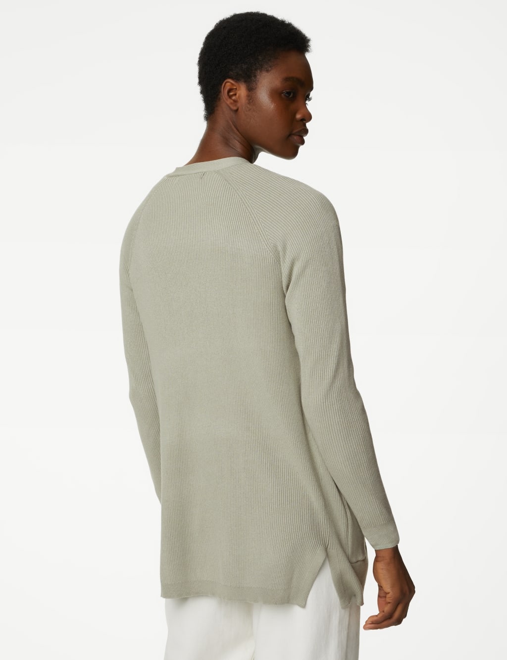 Ribbed Edge to Edge Longline Cardigan image 5