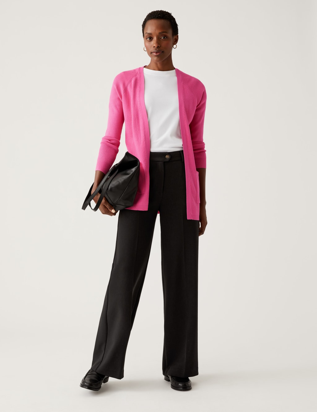 Ribbed Edge to Edge Longline Cardigan image 2
