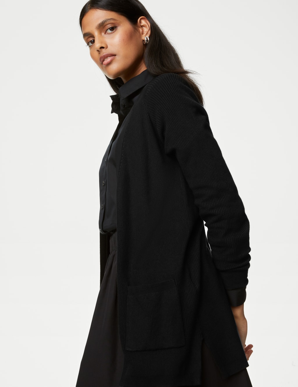 Ribbed Edge to Edge Longline Cardigan image 2