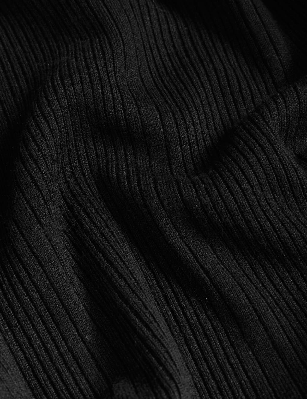 Ribbed Collared Fitted Knitted Top image 6