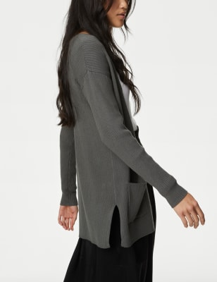 Ribbed Edge to Edge Longline Cardigan