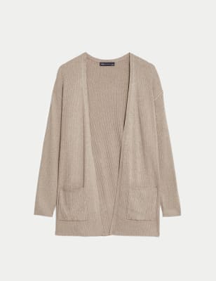 Cotton Blend Textured Knitted Jacket