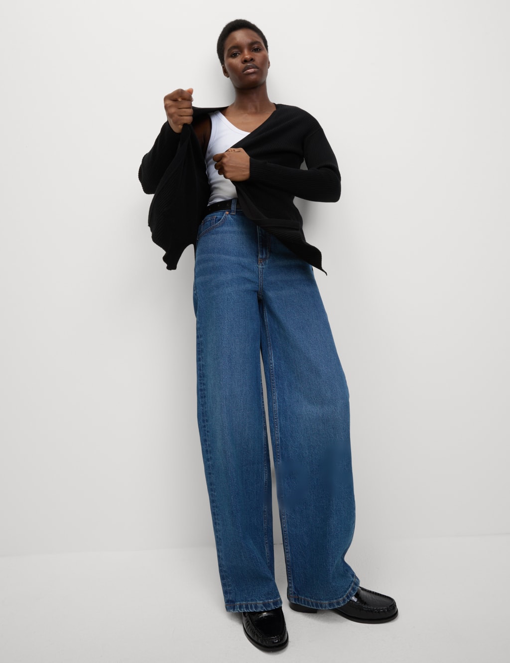 Ribbed Edge to Edge Longline Cardigan image 1