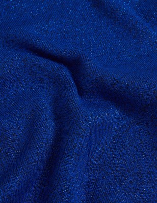 

Womens M&S Collection Glitzerpullover mit Stehkragen - Sapphire, Sapphire