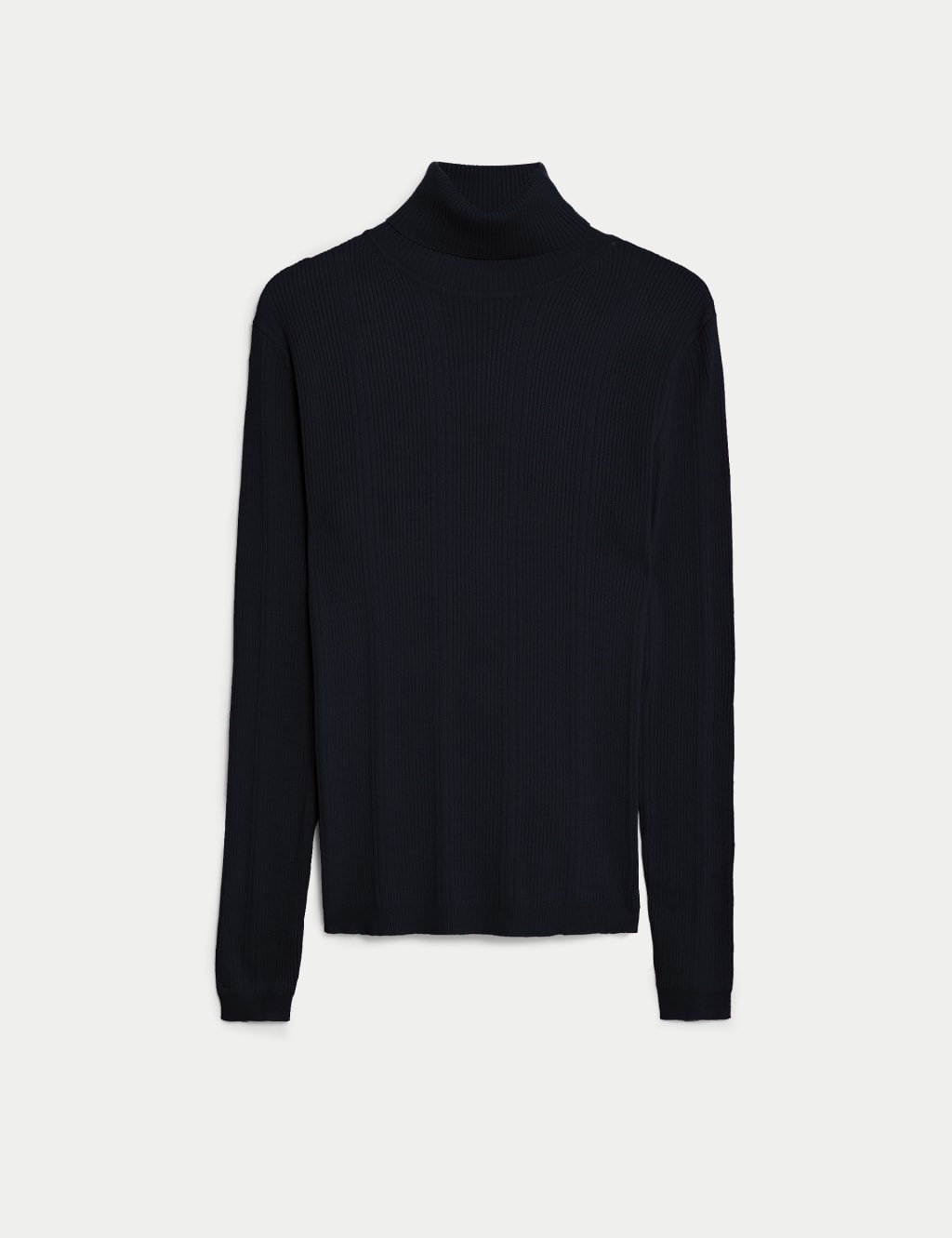 Ribbed Roll Neck Knitted Top image 2
