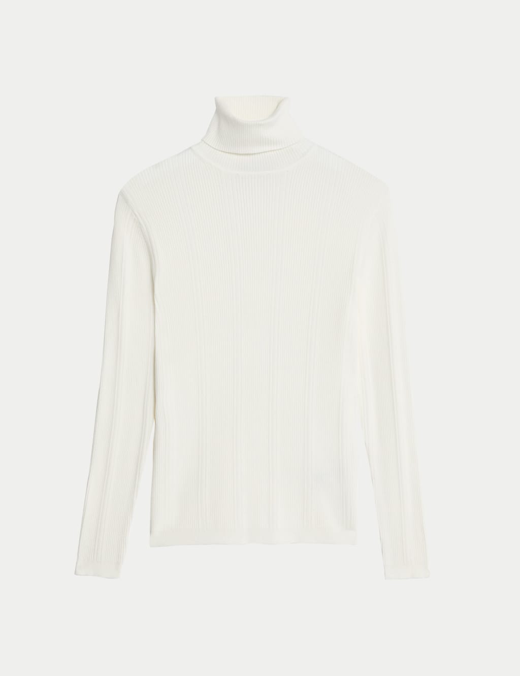 Ribbed Roll Neck Knitted Top image 2
