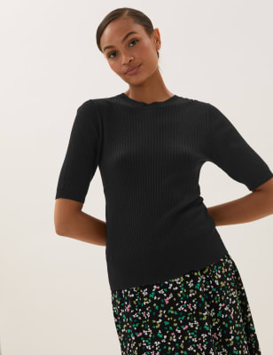 Marks and spencer ladies short sleeve jumpers sale