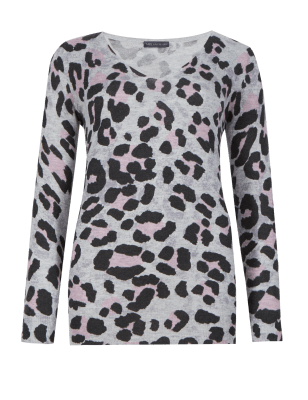 Coloured Animal Print Tunic Jumper | M&S Collection | M&S