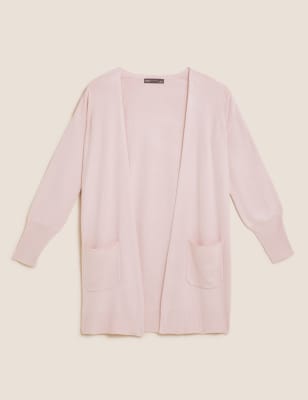 

Womens M&S Collection Relaxed Longline Cardigan - Pink Shell, Pink Shell