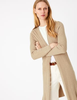 Ribbed Longline Cardigan