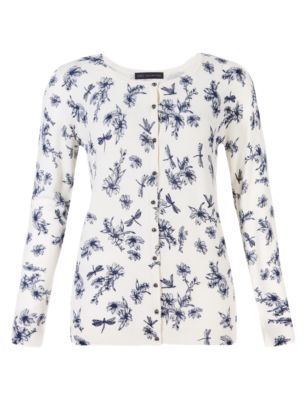 Dragonfly Print Cardigan | M&S Collection | M&S